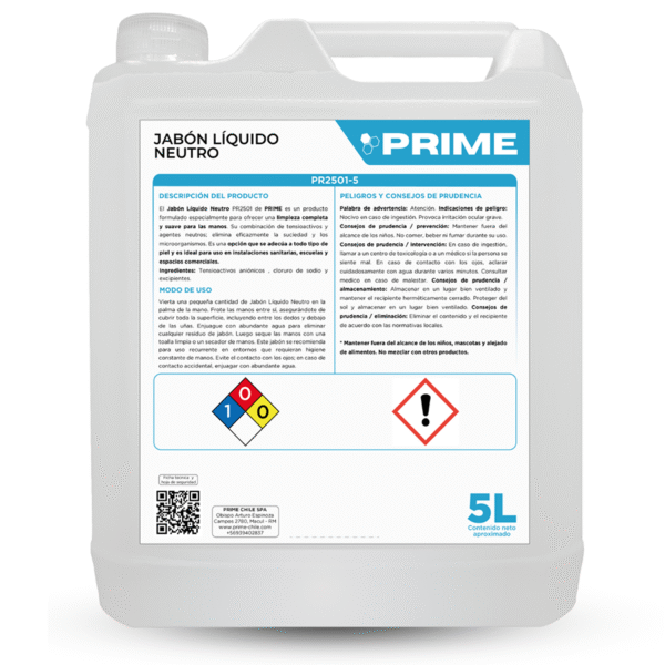 Jabón Neutro Prime 5 lts