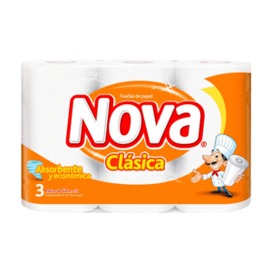 Toalla nova clásica 3 rollos