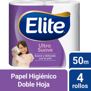 Papel Higienico Elite Doble Hoja 50 mts 4 Rollos