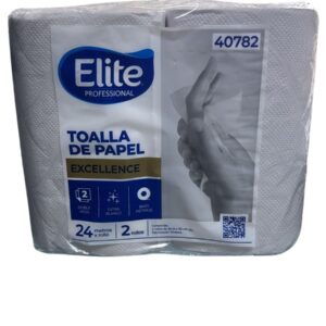 Toalla de papel elite Doble Hoja 24mts 2 Rollos