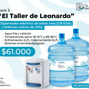 "El Taller de Leonardo" Dispensador eléctrico de sobre mesa + 2 bidones de 20 lts nuevos .