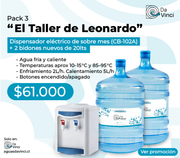 "El Taller de Leonardo" Dispensador eléctrico de sobre mesa + 2 bidones de 20 lts nuevos .
