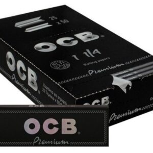 OCB papelillo premium negro 1 1/4 1 und