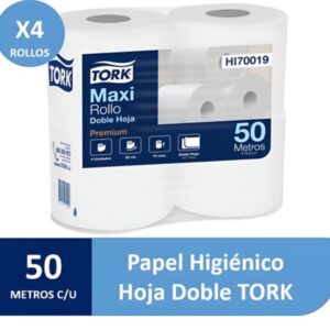 Papel Higiénico Tork Doble Hoja 50 mts 4 Rollos